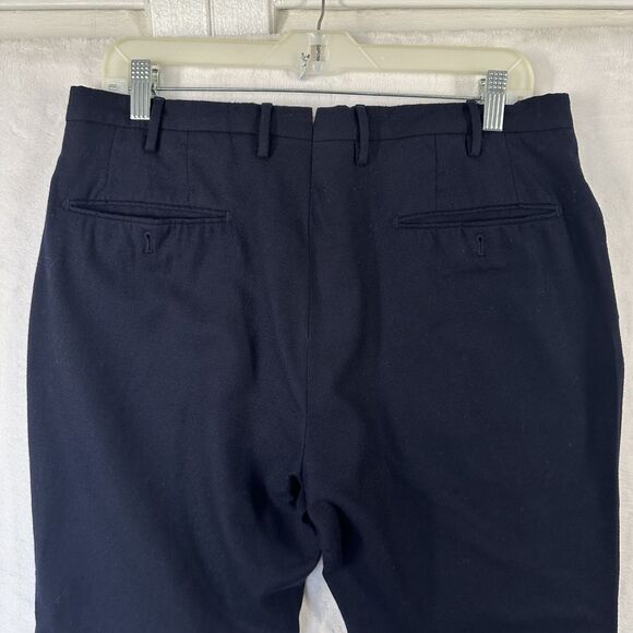 Incotex Slowear Wool Dress Pants Mens 32x28 Blue Super 100s Regular Fit Trousers - Picture 8 of 11